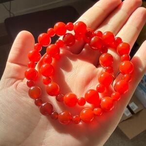 Natural Red Agate Double Wrap Bracelet | Genuine Carnelian | New 红玛瑙双圈